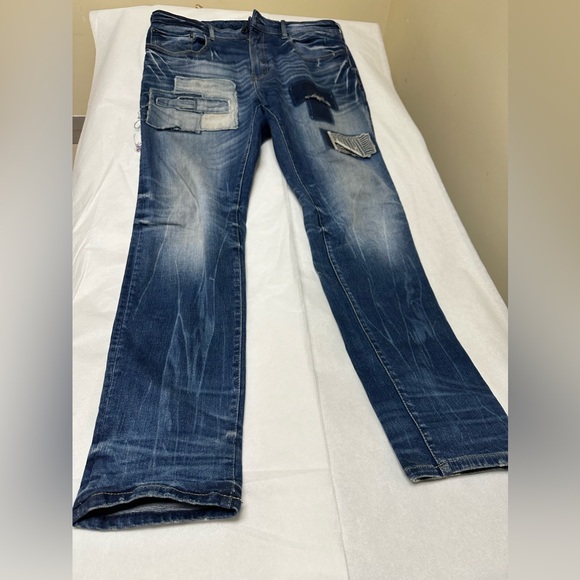 Rare Vintage PRPS Zip Fly Patchwork Stretch Denim Jeans 🔥